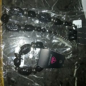 Faux Marble Necklace and bracelet